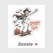 Spooky Dude Spooky Seizoen Sticker (Vel)
