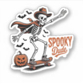 Spooky Dude Spooky Seizoen Sticker (Voorkant)