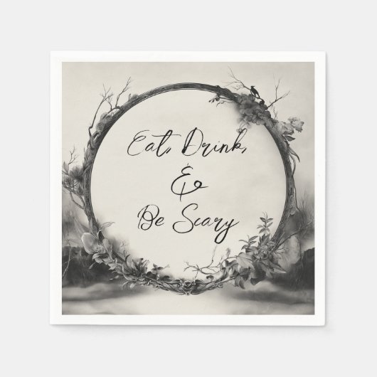 Spooky Eat Drink Be Scary Halloween Servet (Voorkant)