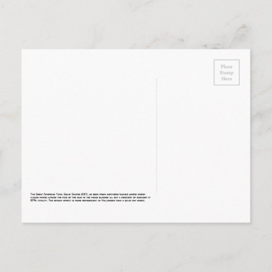 Spooky Eclipse Storm Clouds 2017 Aankondigingskaart (Achterkant)