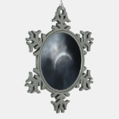 Spooky Eclipse Storm Clouds 2017 Tin Sneeuwvlok Ornament (Links)
