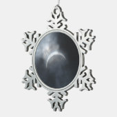 Spooky Eclipse Storm Clouds 2017 Tin Sneeuwvlok Ornament (Rechts)