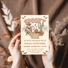 Spooky Een 1e Verjaardag Western Feest Kaart