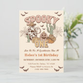 Spooky Een 1e Verjaardag Western Feest Kaart (Staand voorkant)