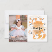 Spooky een eerste Halloween verjaardagsfeestje Bedankkaart (Voorkant)