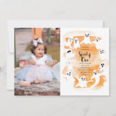 Spooky een eerste Halloween verjaardagsfeestje Kaart (Voorkant)