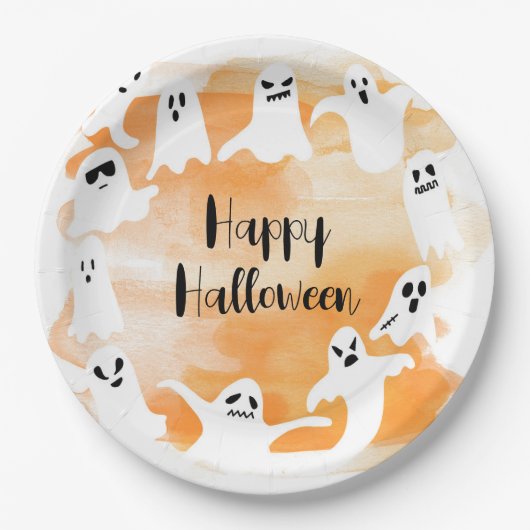 Spooky een eerste Halloween verjaardagsfeestje Papieren Bordje (Voorkant)