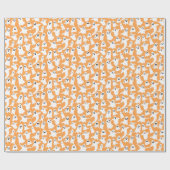 Spooky Een Eerste Verjaardag Halloween Sinaasappel Cadeaupapier (Vlak)