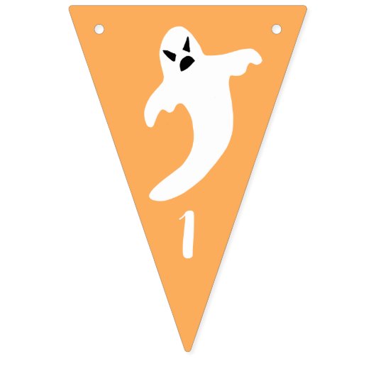 Spooky Een Eerste Verjaardag Halloween Sinaasappel Vlaggetjes (Eerste vlag)
