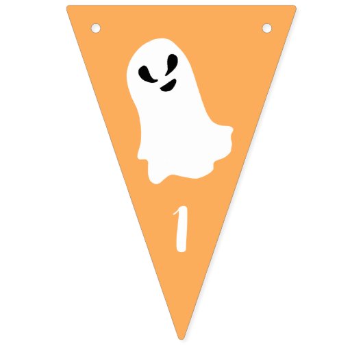 Spooky Een Eerste Verjaardag Halloween Sinaasappel Vlaggetjes (Vierde vlag)