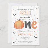 Spooky een eerste verjaardag Halloween uitnodiging (Voorkant)