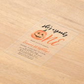 Spooky een eerste verjaardagsfeestje acryl uitnodigingen (Laagn)