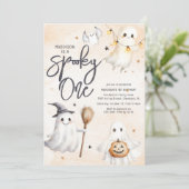 Spooky een eerste verjaardagsfeestje kaart (Staand voorkant)