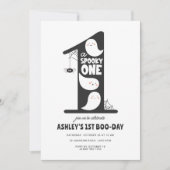 Spooky Een Halloween 1e Verjaardag Uitnodiging Gho (Voorkant)