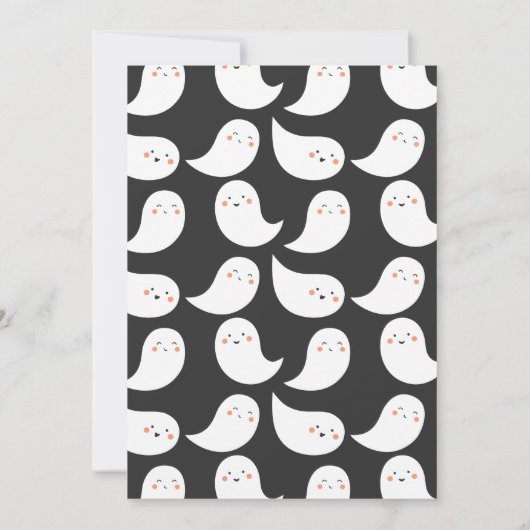 Spooky Een Halloween 1e Verjaardag Uitnodiging Gho (Achterkant)