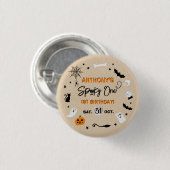 Spooky één! Halloween 1e verjaardagsfeestje Ronde Button 3,2 Cm (Voorkant /achterkant)