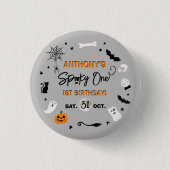 Spooky één! Halloween 1e verjaardagsfeestje Ronde Button 3,2 Cm (Voorkant)