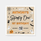 Spooky één! Halloween 1e verjaardagsfeestje Servet (Voorkant)