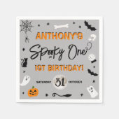 Spooky één! Halloween 1e verjaardagsfeestje Servet (Voorkant)