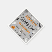 Spooky één! Halloween 1e verjaardagsfeestje Servet (Hoek)