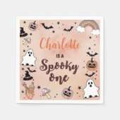 Spooky Een Halloween 1e Verjaardagsfeestservetten Servet (Voorkant)