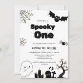 Spooky een Halloween eerste verjaardagsfeest Kaart (Voorkant)