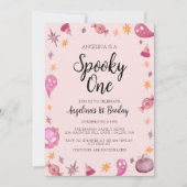 Spooky een Halloween eerste verjaardagsfeestje Kaart (Voorkant)