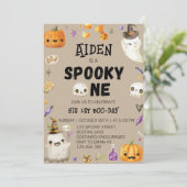 Spooky Een  Halloween Ghost Verjaardag Kaart (Staand voorkant)