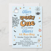 Spooky een Halloween jongen 1e verjaardag Kaart (Voorkant)
