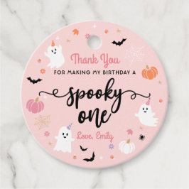 Spooky Een Halloween Leuke Ghost 1e Verjaardag Bedankjes Labels