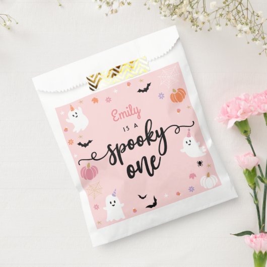 Spooky Een Halloween Leuke Ghost 1e Verjaardag Bedankzakje (Gezegeld)