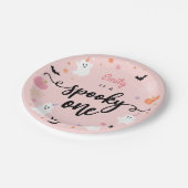 Spooky Een Halloween Leuke Ghost 1e Verjaardag Papieren Bordje (Gekanteld)