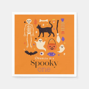 Spooky Een Halloween Motieven Sinaasappel 1e Verja Servet