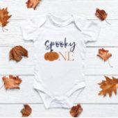 Spooky Een Halloween Oranje Pompoen Baby Bodysuit