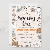 Spooky Een Halloween Schattige Ghost Verjaardagsfe Kaart (Voorkant)