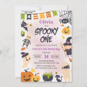 Spooky Een Halloween Schattige Ghost Verjaardagsfe Kaart (Voorkant)