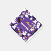 Spooky een Halloween verjaardag groovy retro madel Servet (Hoek)