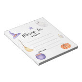 Spooky een Halloween verjaardag tijd capsule beric Notitieblok (Schuin)