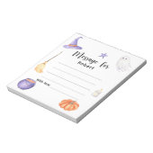 Spooky een Halloween verjaardag tijd capsule beric Notitieblok (Linkerzijde)