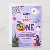 Spooky een Halloween verjaardagsfeestje sjabloon Kaart (Voorkant)