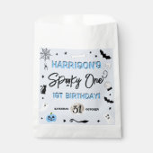 Spooky één! Jongens Halloween 1e verjaardagsfeestj Bedankzakje (Voorkant)