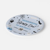 Spooky één! Jongens Halloween 1e verjaardagsfeestj Papieren Bordje (Gekanteld)