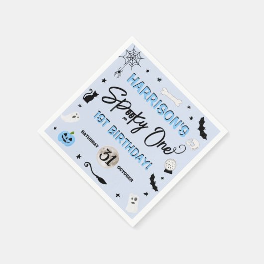 Spooky één! Jongens Halloween 1e verjaardagsfeestj Servet (Hoek)