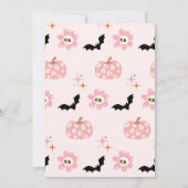 Spooky een leuke geest Roze meisje eerste verjaard Kaart (Achterkant)