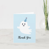 Spooky Een Leuke Ghost Halloween 1e Verjaardag Bedankkaart (Voorkant)