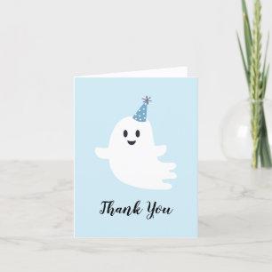 Spooky Een Leuke Ghost Halloween 1e Verjaardag Bedankkaart