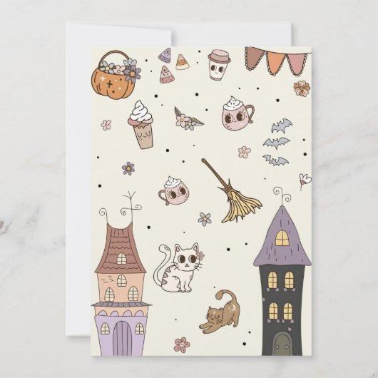 Spooky Een Leuke Ghost Halloween 1e Verjaardag Kaart (Achterkant)