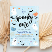 Spooky Een Leuke Ghost Halloween 1e Verjaardag Kaart
