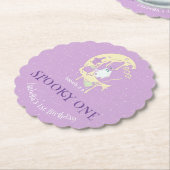 Spooky Een Leuke Ghost Halloween 1e Verjaardag Kartonnen Onderzetters (Gekanteld)