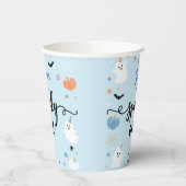 Spooky Een Leuke Ghost Halloween 1e Verjaardag Papieren Bekers (Links)
